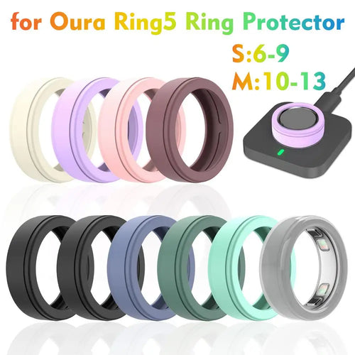 For Oura Ring 5 Ring Protective Cover Smart Ring for Oura Ring 5 Skin Feel Silicone Ring Cover anti Fall Dust-Proof Protection
